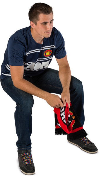Sitting fan with scarf image