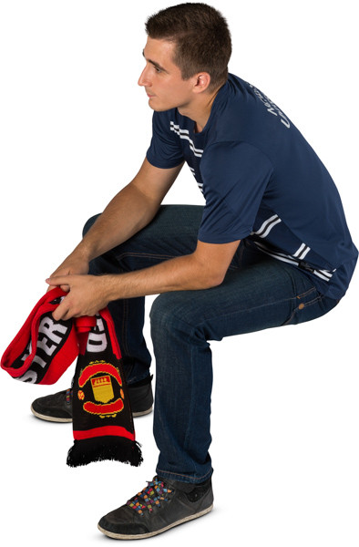 Sitting fan with scarf image