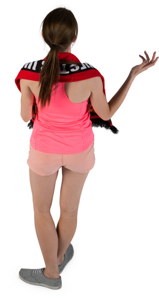 Standing fan with scarf image