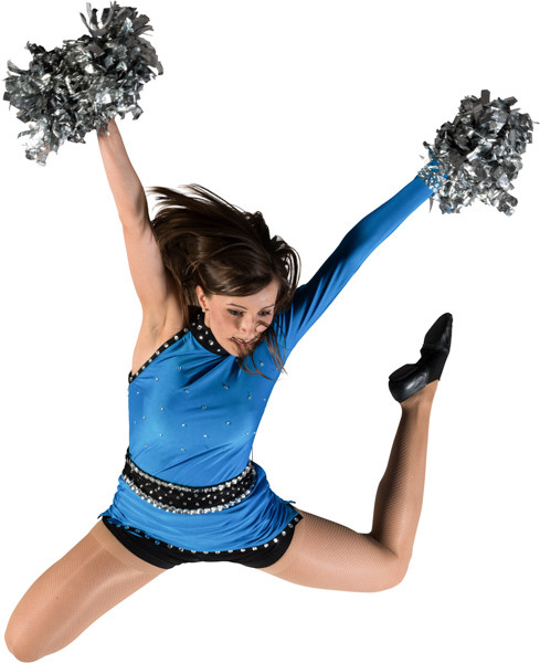 Jumping cheerleader image