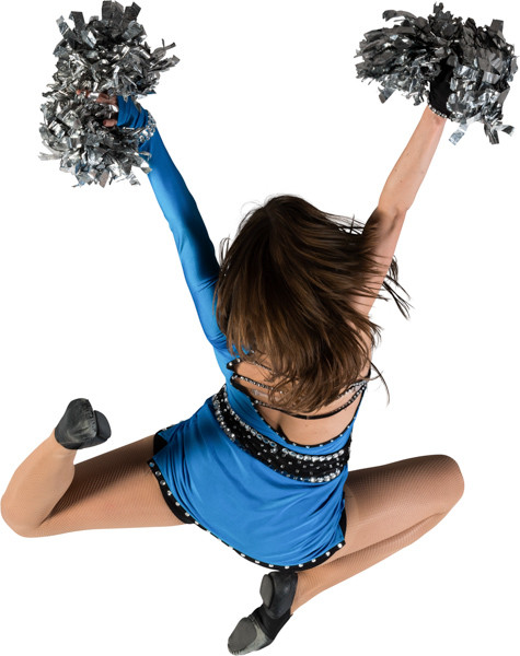 Jumping cheerleader image
