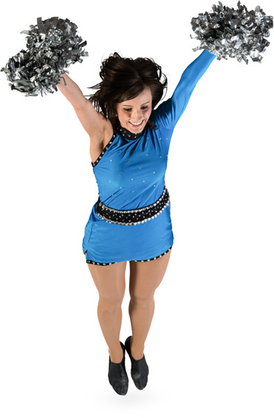 Jumping cheerleader image