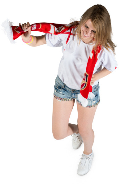 Standing fan with scarf image