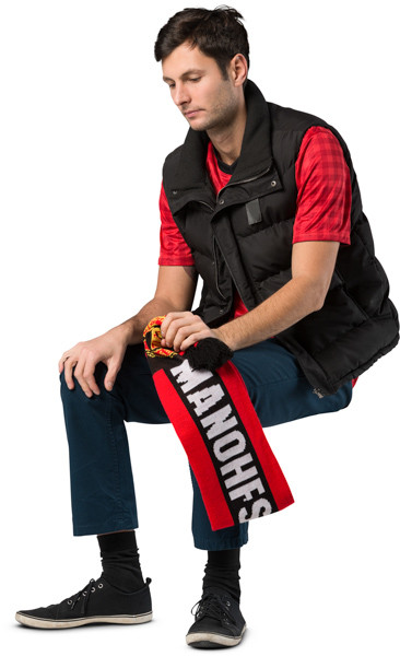 Sitting fan with scarf image