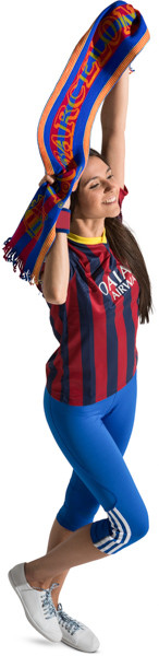 Walking fan with scarf image