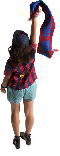 Standing fan with scarf image