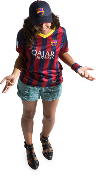 Standing fan with scarf image