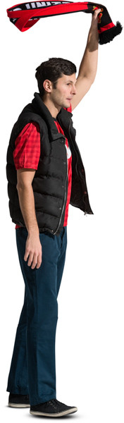 Standing fan with scarf image