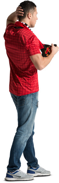 Standing fan with scarf image