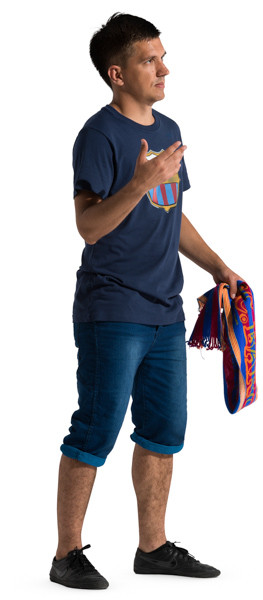 Standing fan with scarf image