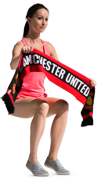 Sitting fan with scarf image