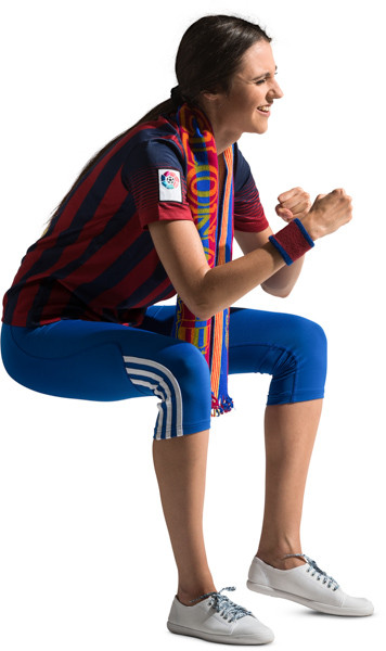 Sitting fan with scarf image