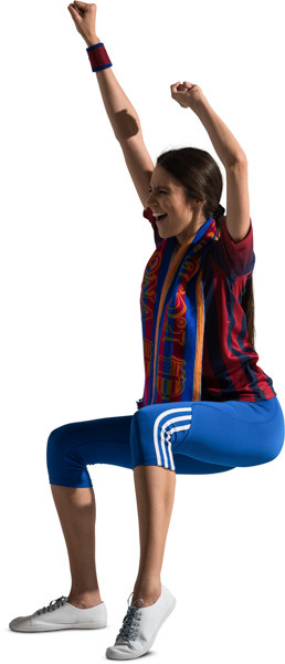 Sitting fan with scarf image