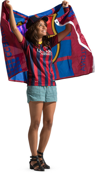Standing fan with flag image