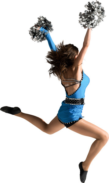 Jumping cheerleader image