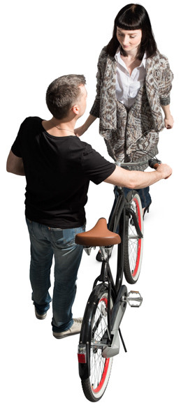 Standing pair of people image