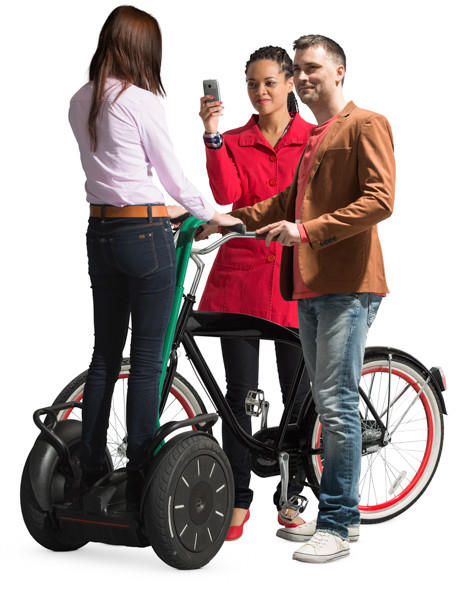 Standing group of people image