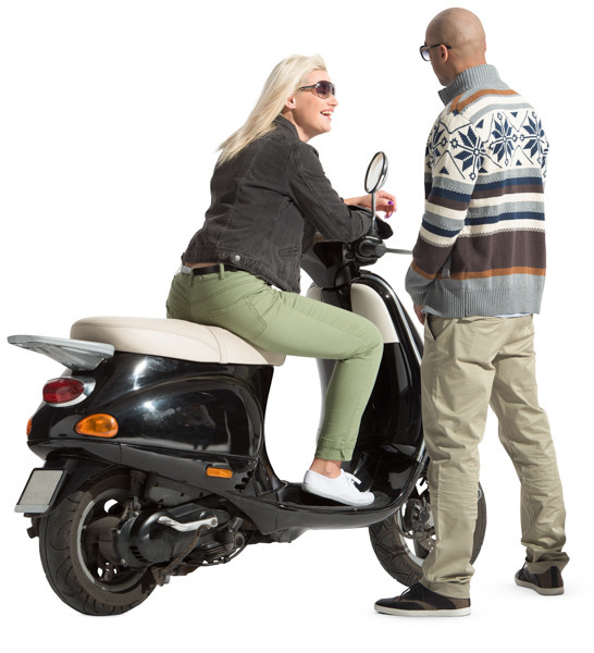 Standing pair of people image