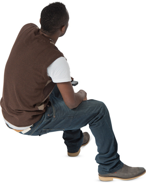 Sitting man image