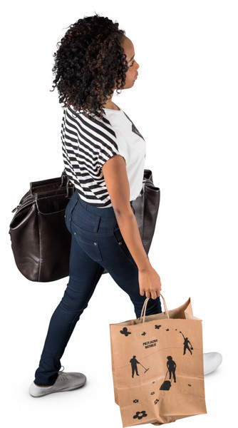 Walking woman image