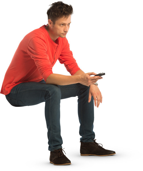 Sitting man image