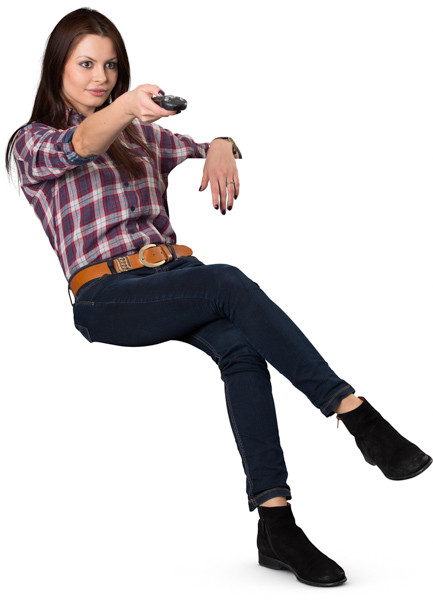 Sitting woman image