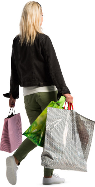 Walking woman image