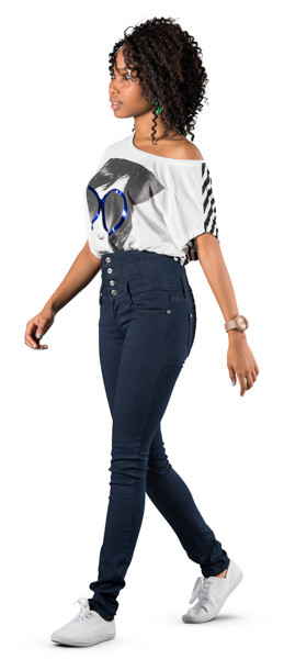 Walking woman image