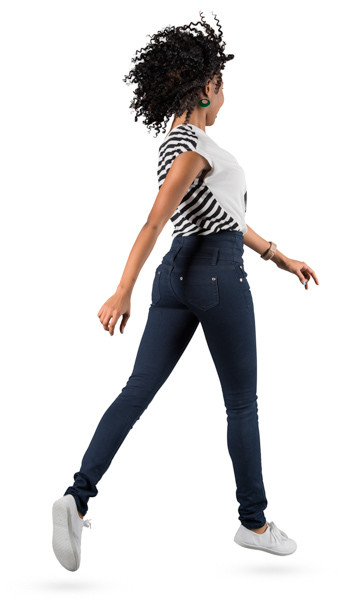Jumping woman image