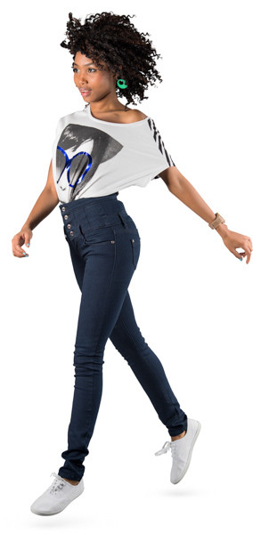 Jumping woman image