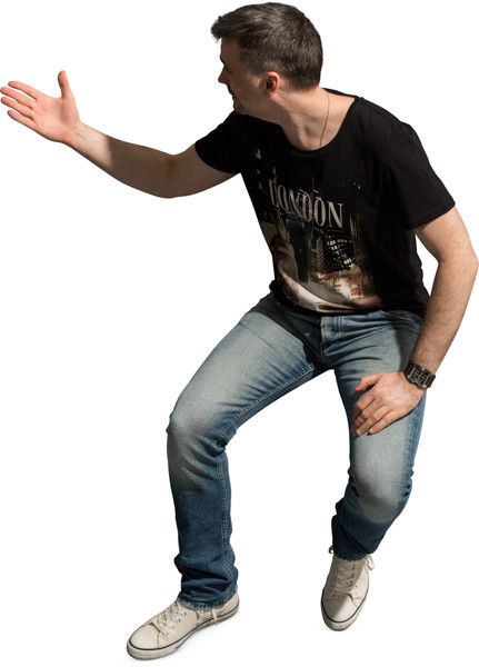 Sitting man image