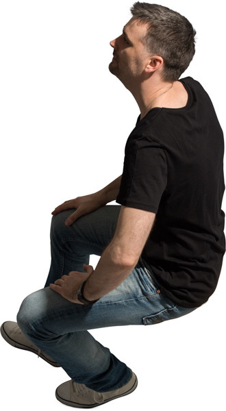 Sitting man image