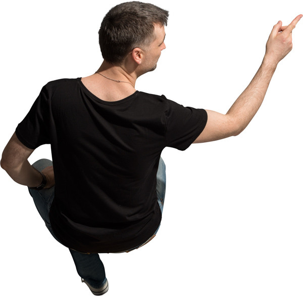 Sitting man image