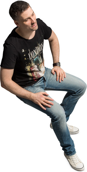 Sitting man image