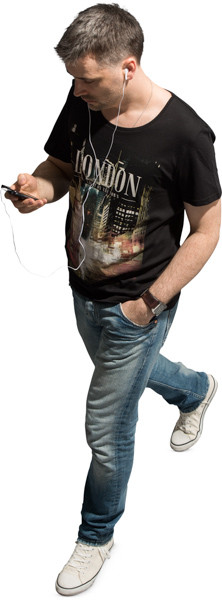 Walking man image
