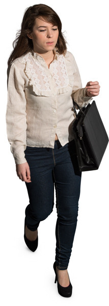 Walking woman image
