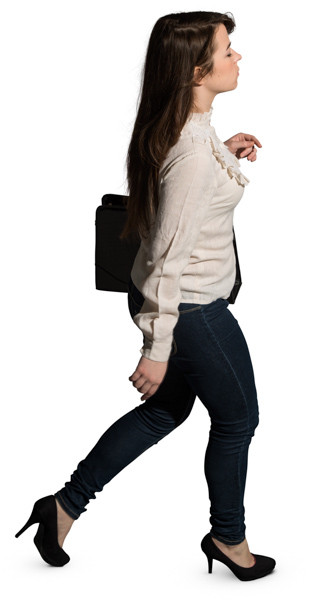 Walking woman image
