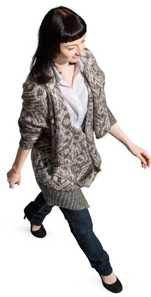 Walking woman image