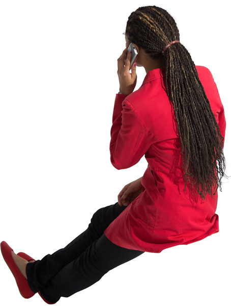 Sitting woman image