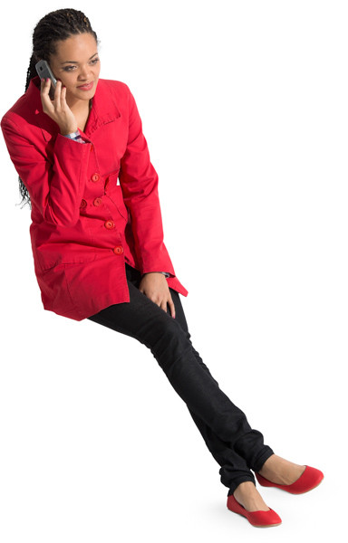 Sitting woman image