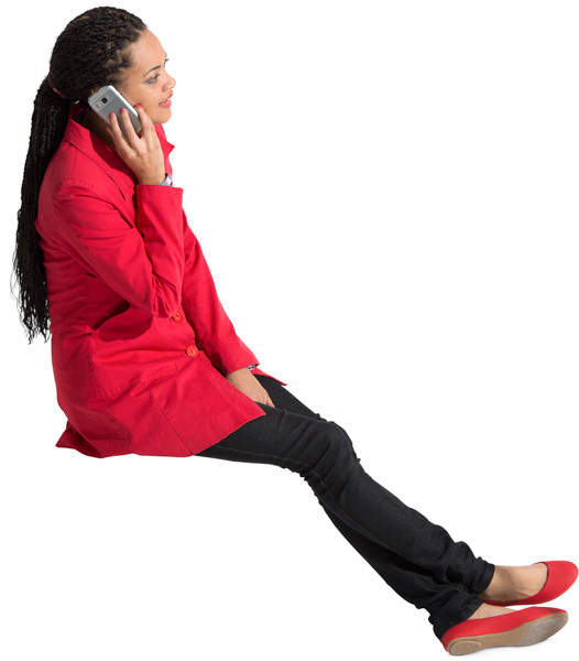Sitting woman image