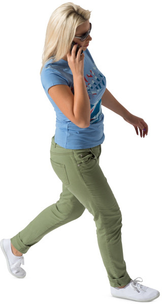 Walking woman image