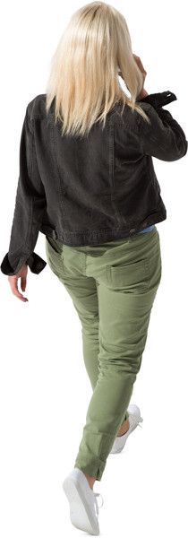 Walking woman image