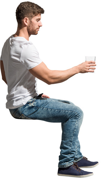 Sitting man image