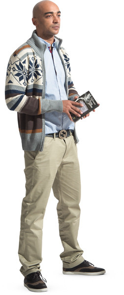Standing man with book image