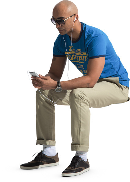 Sitting man image