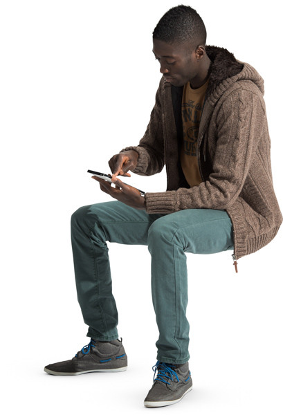 Sitting man image