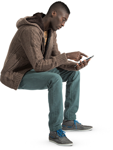 Sitting man image