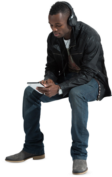 Sitting man image