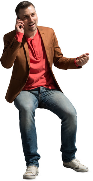 Sitting man image